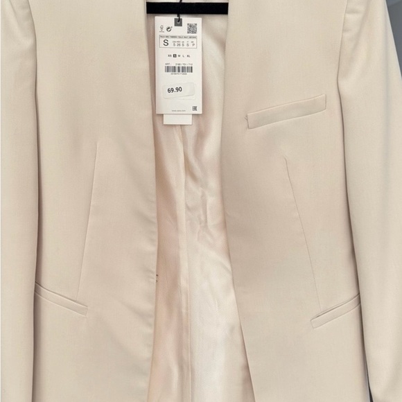 Zara Cream Single-Breasted Men's Blazer - Picture 4 of 5
